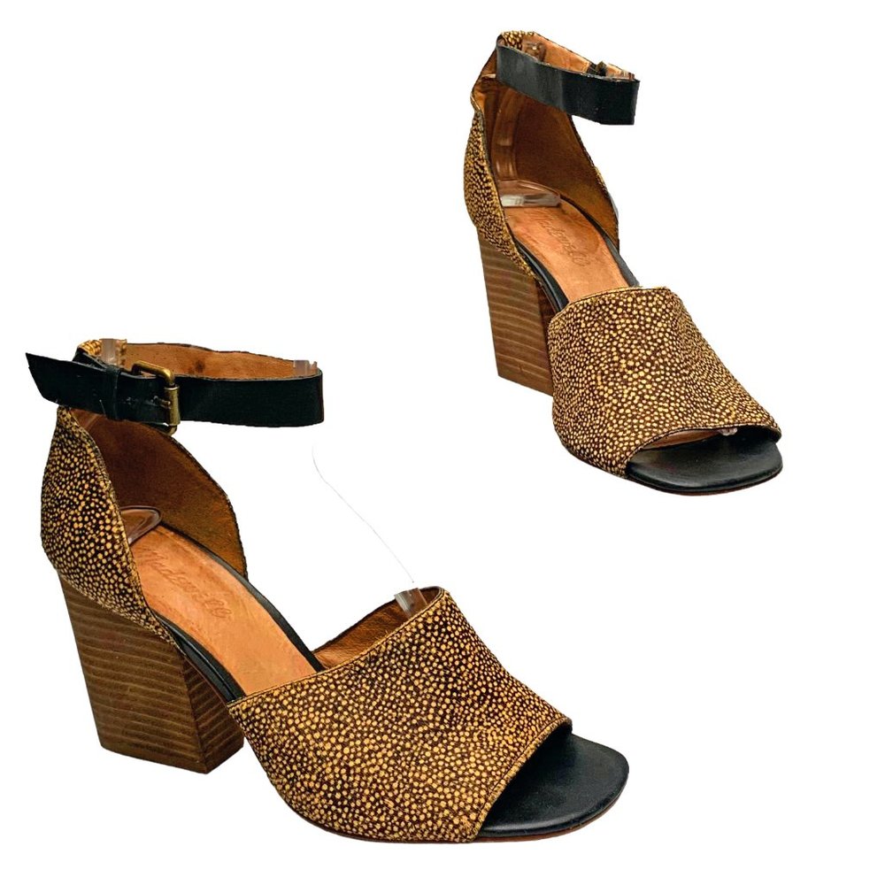 MADEWELL Alena Dotted Calf Hair Heeled Sandals